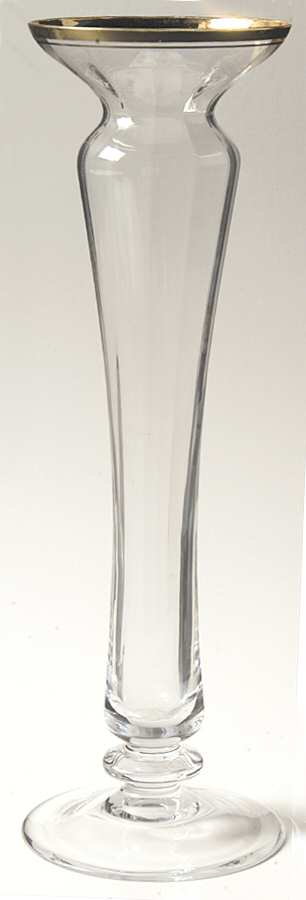 Jamestown Clear (Gold Trim) 10" Bud Vase by Mikasa-1
