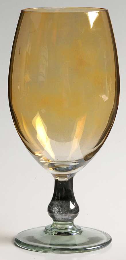 Rainbow Amber Green Water Goblet by Mila Intl-1