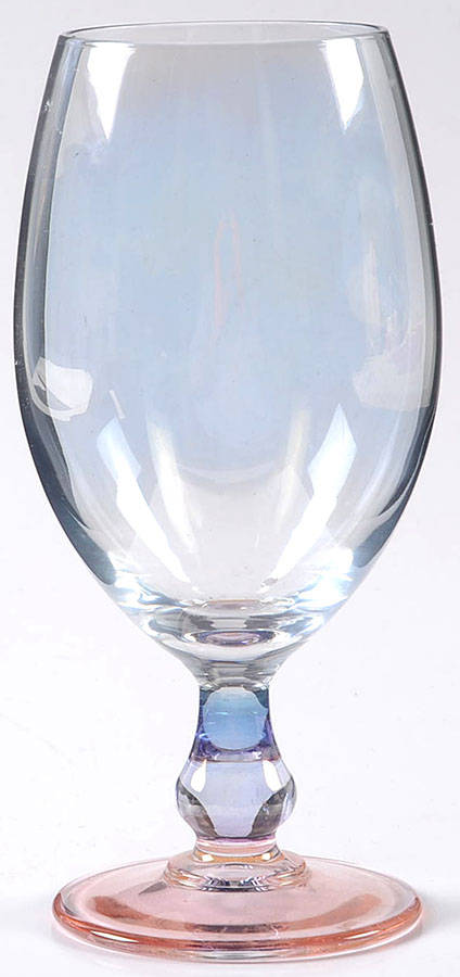 Rainbow Blue Pink Water Goblet by Mila Intl-1