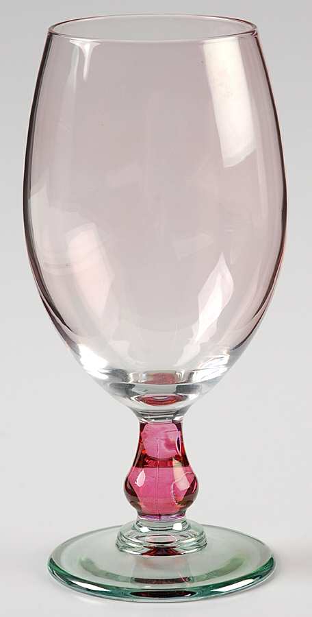 Rainbow Pink Green Water Goblet by Mila Intl-1
