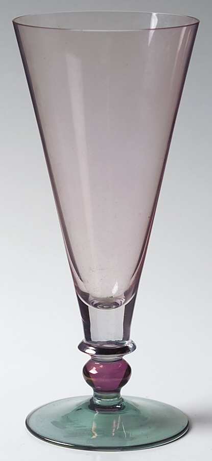 Rainbow Pink Green Fluted Champagne by Mila Intl-1
