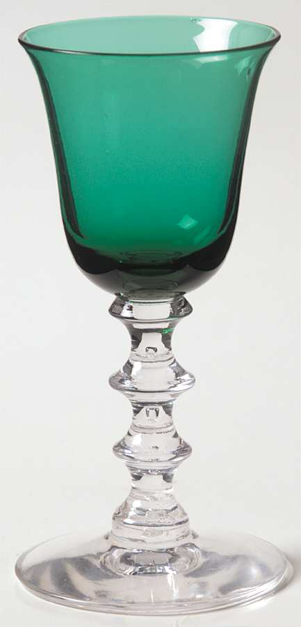 Warwick Green Cordial Glass by Morgantown-1