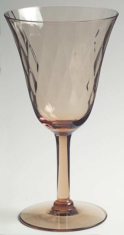 Diamond Classic Amber Water Goblet by Monongah-1