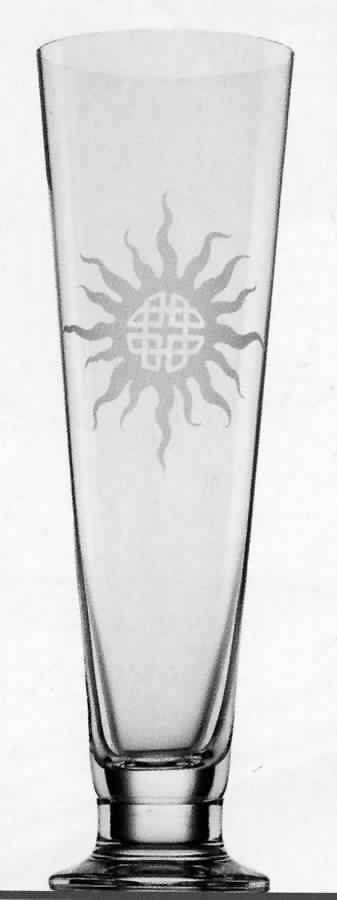 Tattoo White Tribal Sun Pilsner Glass by Marc Aurel-1