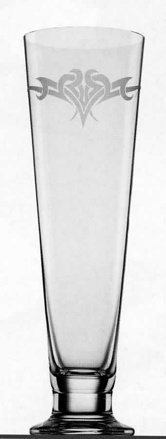 Tattoo White Tribal Wing Pilsner Glass by Marc Aurel-1