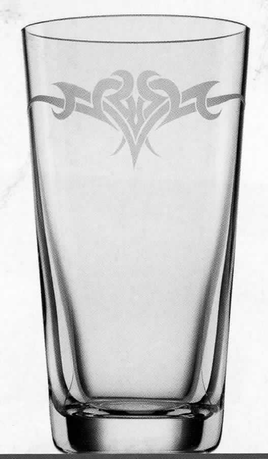 Tattoo White Tribal Wing Flat Tumbler by Marc Aurel-1