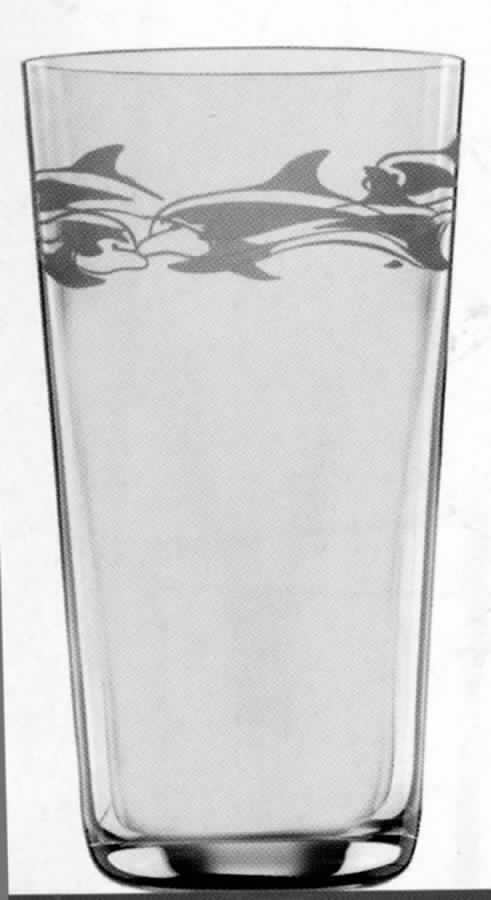 Tattoo White Dolphins Flat Tumbler by Marc Aurel-1