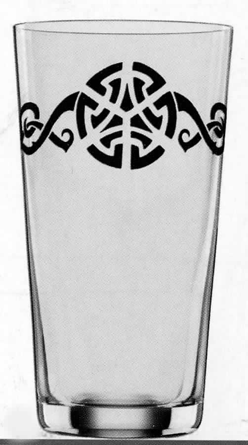 Tattoo Black Tribal Band Flat Tumbler by Marc Aurel-1