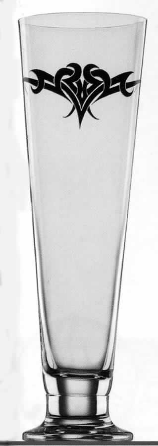 Tattoo Black Tribal Wing Pilsner Glass by Marc Aurel-1