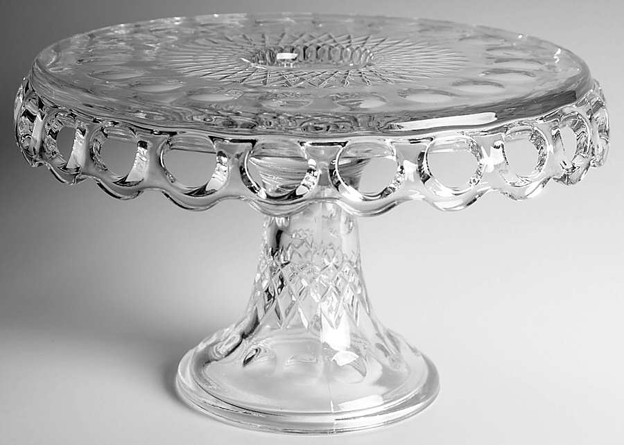 Lacette Clear 10" Diameter Pedestal Cake Stand No Dome by Colony-1