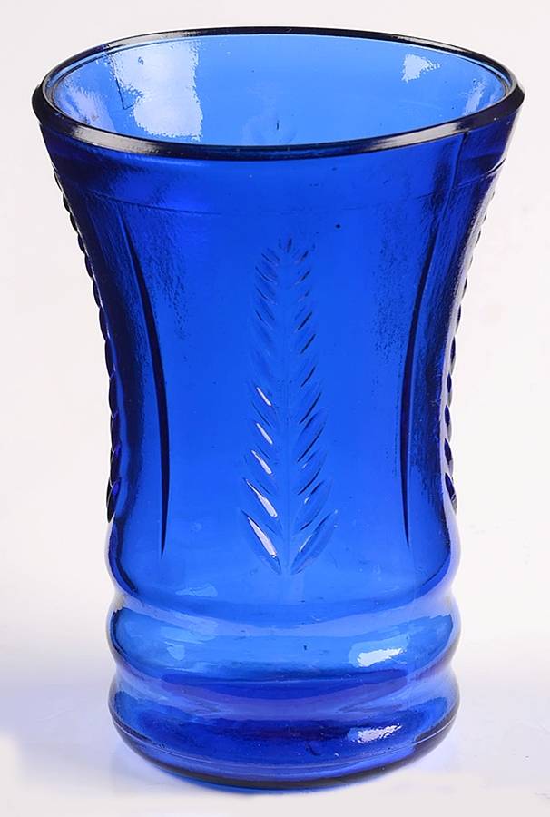 Feather Blue 5 Oz Flat Tumbler by Maryland Glass Company-1