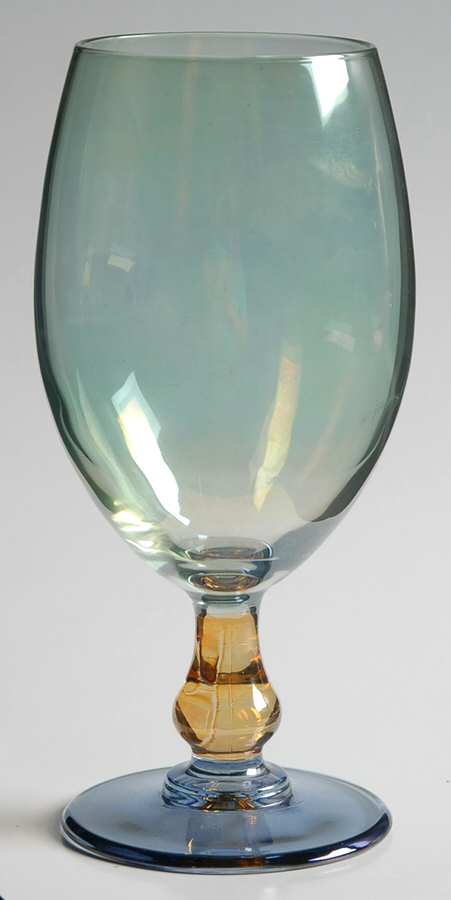 Rainbow Green Blue Water Goblet by Mila Intl-1