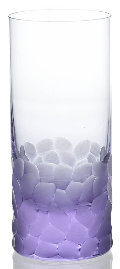 Pebbles Purple Highball by Moser-1