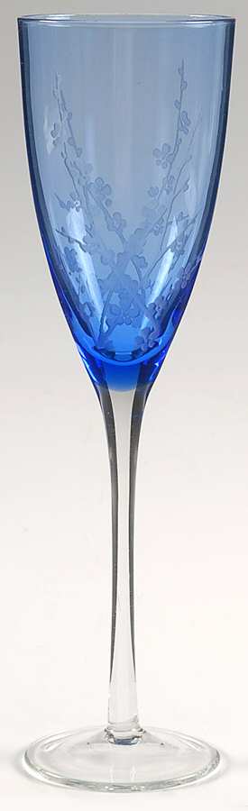 Cherry Blossom Cobalt Blue Fluted Champagne by Mikasa-1