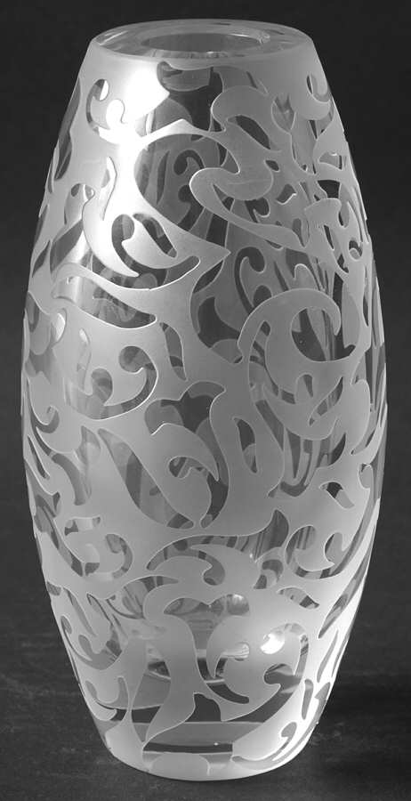 Elise-Clear (Wafer Stem) 8" Bud Vase by Michael Weems-1