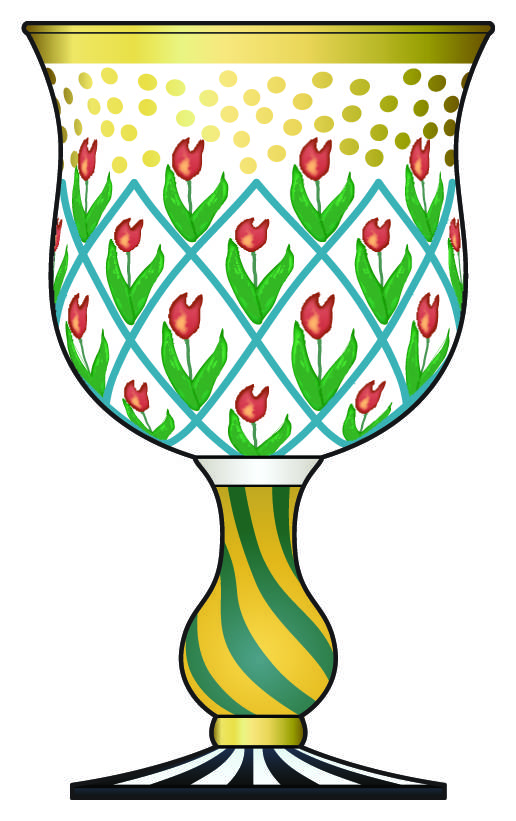 Tulip Water Goblet by MacKenzie-Childs-1