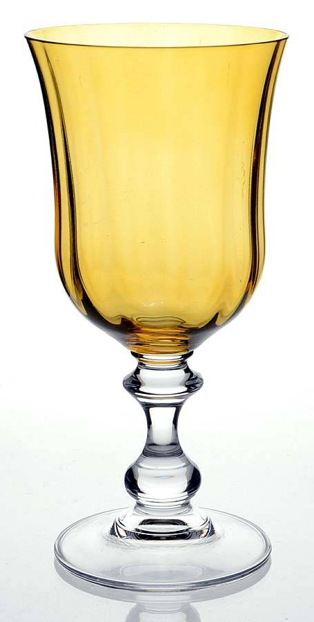 French Countryside Amber Water Goblet by Mikasa-1