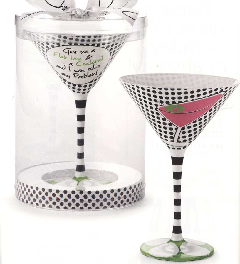 Cheers Martini Glass by Mud Pie-1