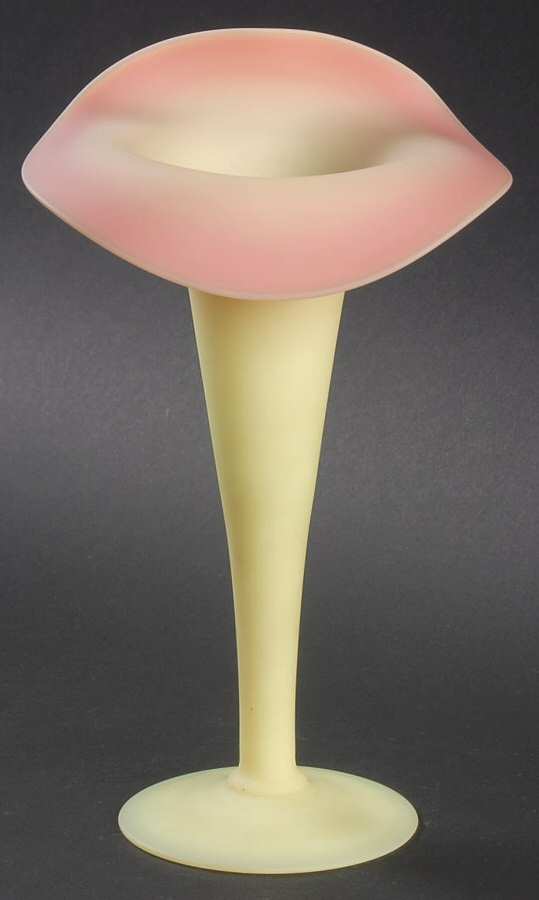 Burmese Jack in the Pulpit Vase by Mt Washington Glass Works-1