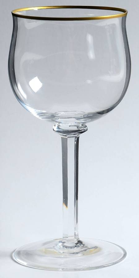Romance Gold Trim Wine Glass by Moser-1
