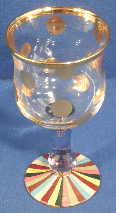 Foxtrot Water Goblet by MacKenzie-Childs-1