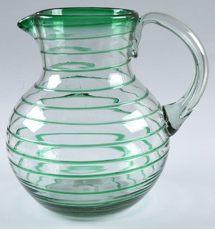 Emerald Spiral 80 Oz Pitcher by Novica Glass-1