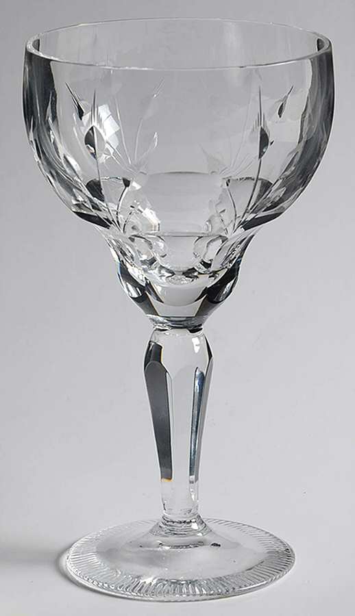 Martha (Cut) Water Goblet by Oertel (Germany)-1
