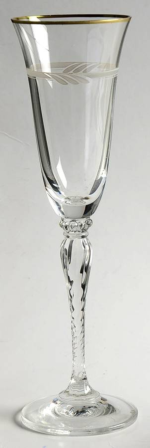 Hospitality (No Go Bnd, Gold Trim) Fluted Champagne by Oscar de la Renta-1