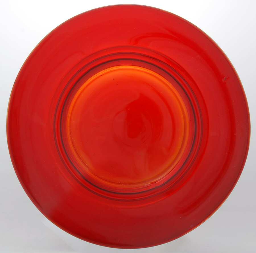 Penny Line Ruby Salad Plate by Paden City-1