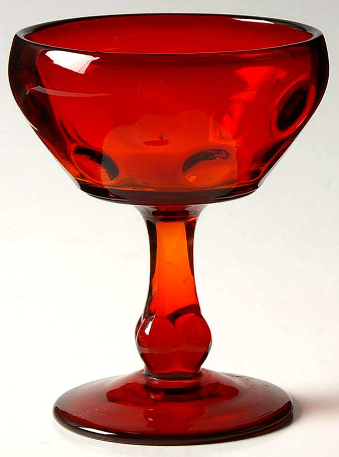 Popeye and Olive Ruby Champagne/Tall Sherbet by Paden City-1