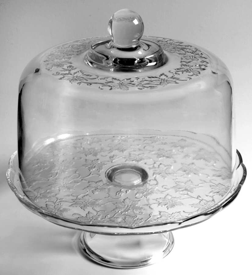 Fantasia 11" Pedestal Cake Stand & Dome by Princess House-1