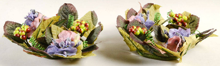 Heritage (Set of 2) Floral Candle Ring by Princess House-1