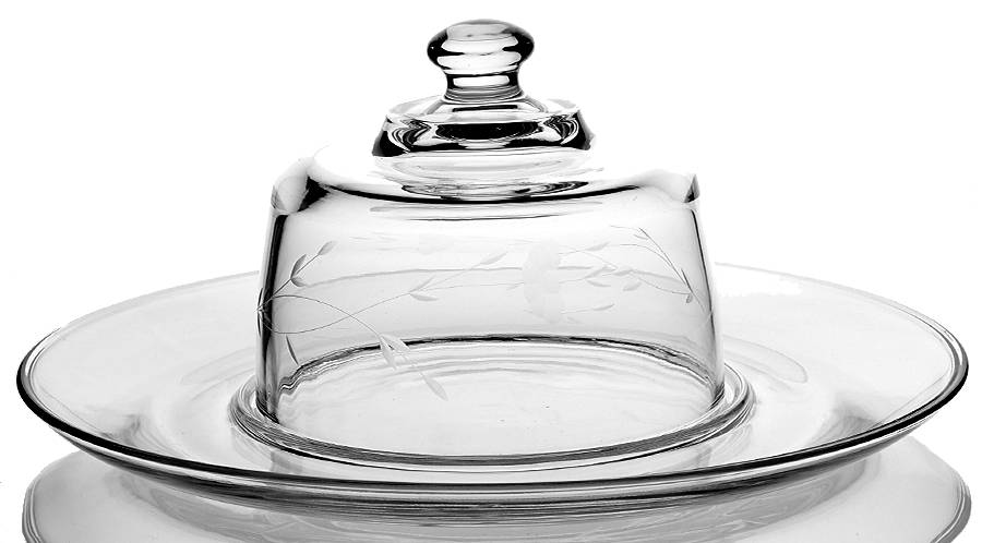 Heritage Cheese Dish & Lid by Princess House-1