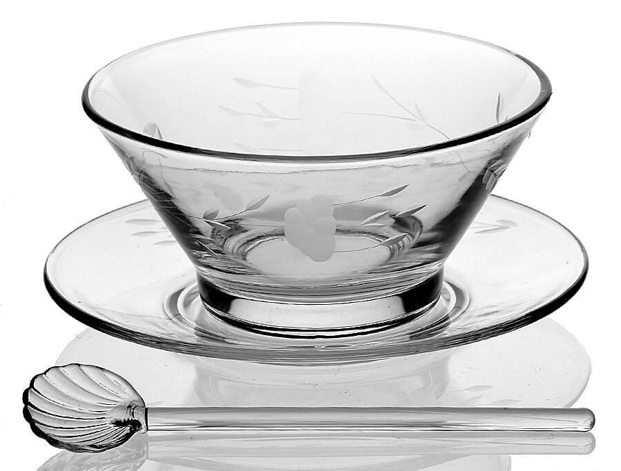 Heritage Mayonnaise Bowl, Underplate and Ladle by Princess House-1