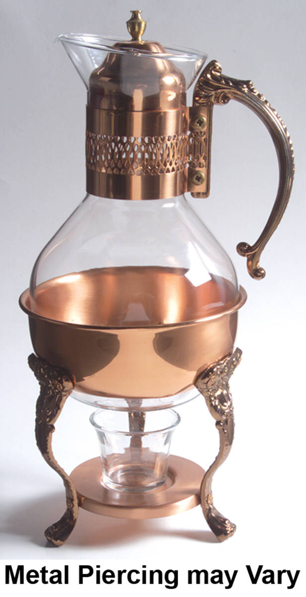 Heritage Copper Accents Carafe with Stand by Princess House-1