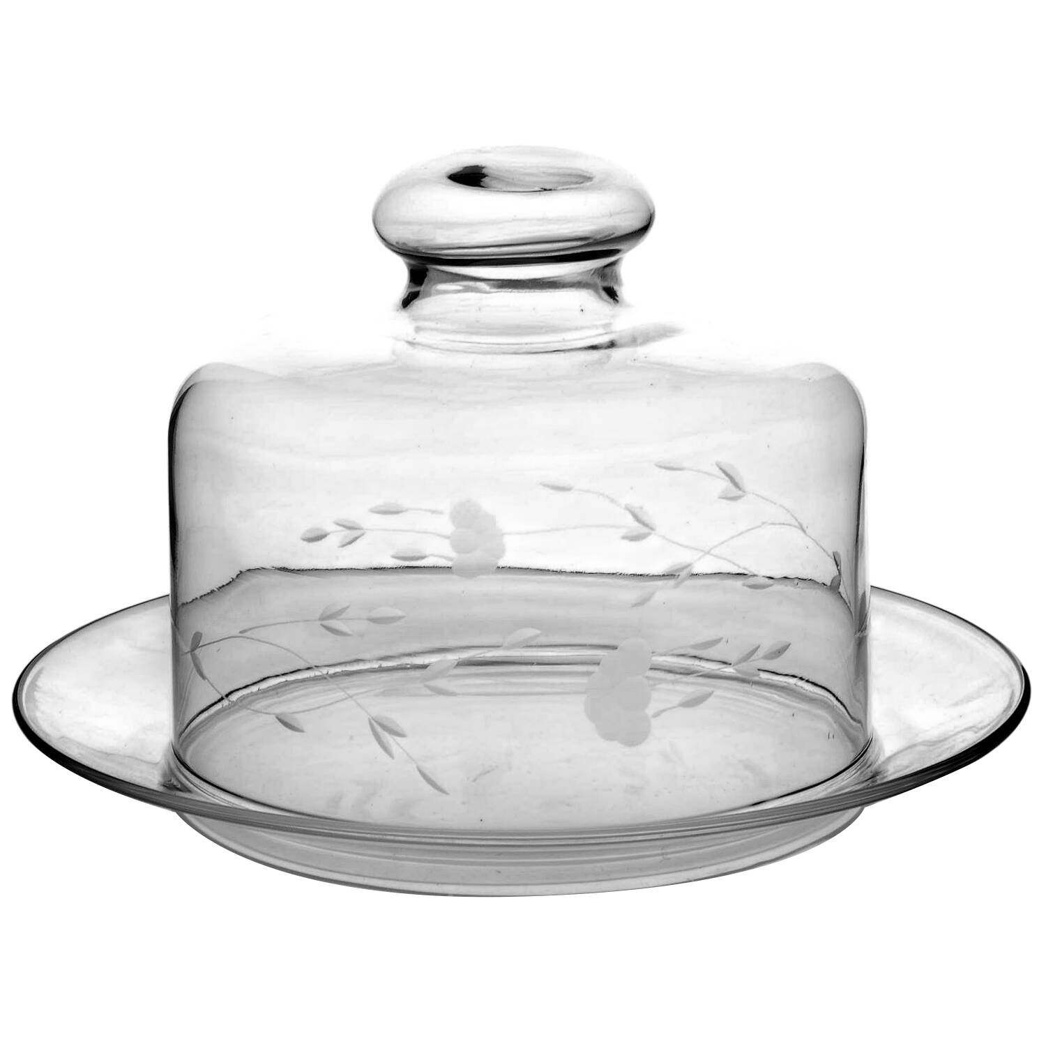 Heritage Cheese Dish & Lid by Princess House-1