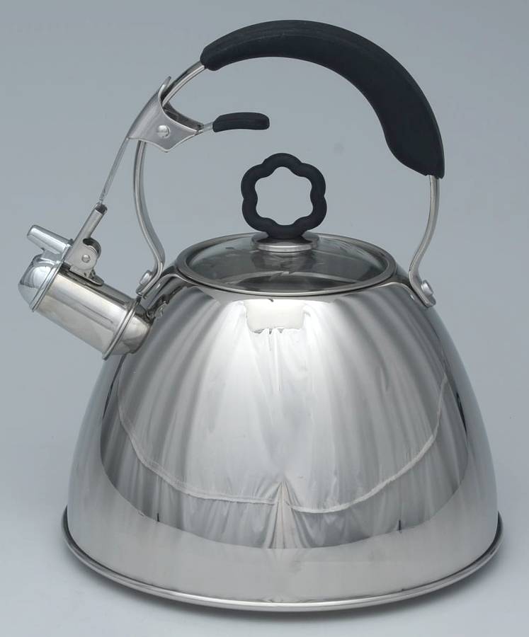 Heritage Whistling Metal Kettle & Glass Lid by Princess House-1