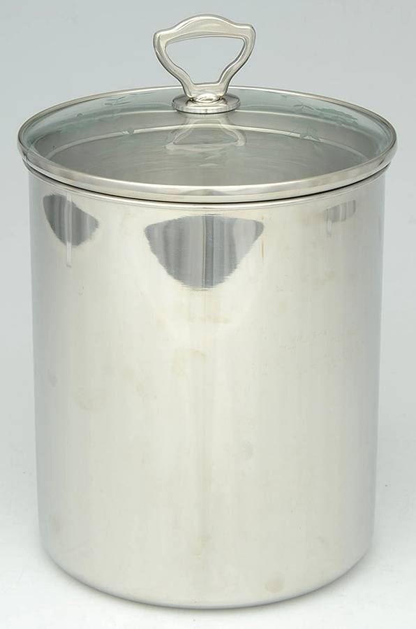 Heritage Large Metal Canister & Glass Lid by Princess House-1
