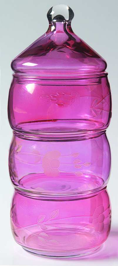 Heritage Stackset (4 Piece) Candy Dish with Lid by Princess House-1