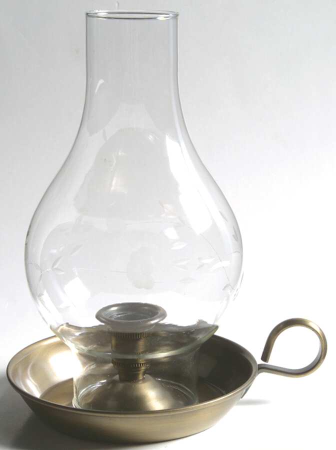 Heritage Brass and Glass Globe Chamberstick by Princess House-1