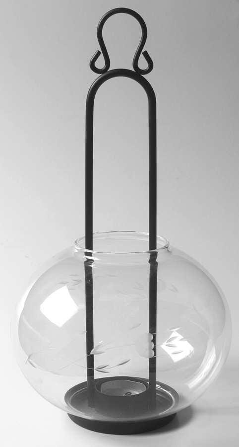 Heritage Hanging Metal Base Tea Light & Globe by Princess House-1