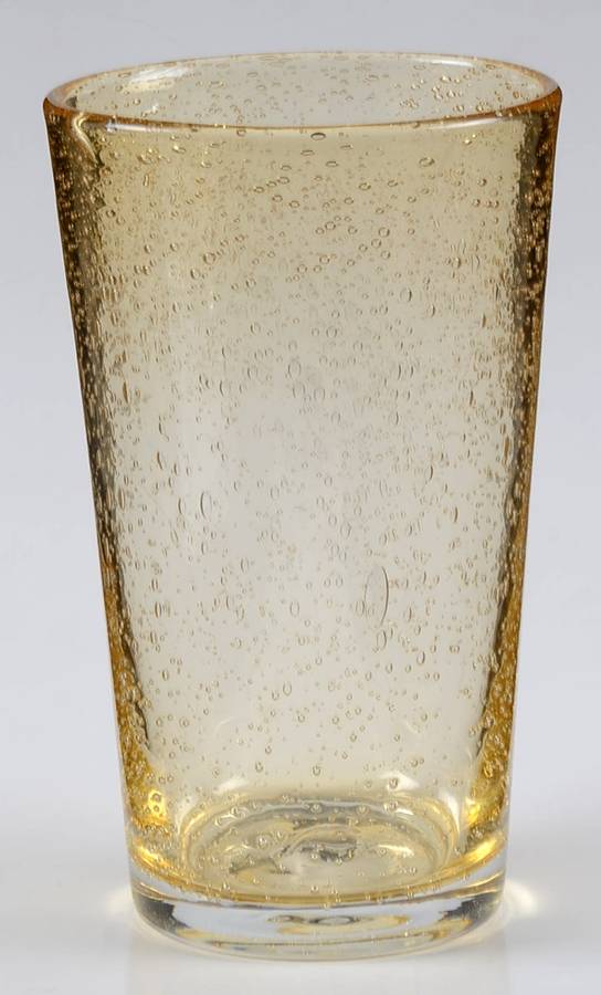 Bubble Glass Yellow Highball Glass by Puccinelli-1
