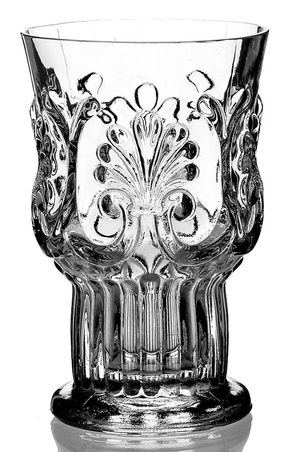 Adams-Clear Water Goblet by Pilgrim Glass-1