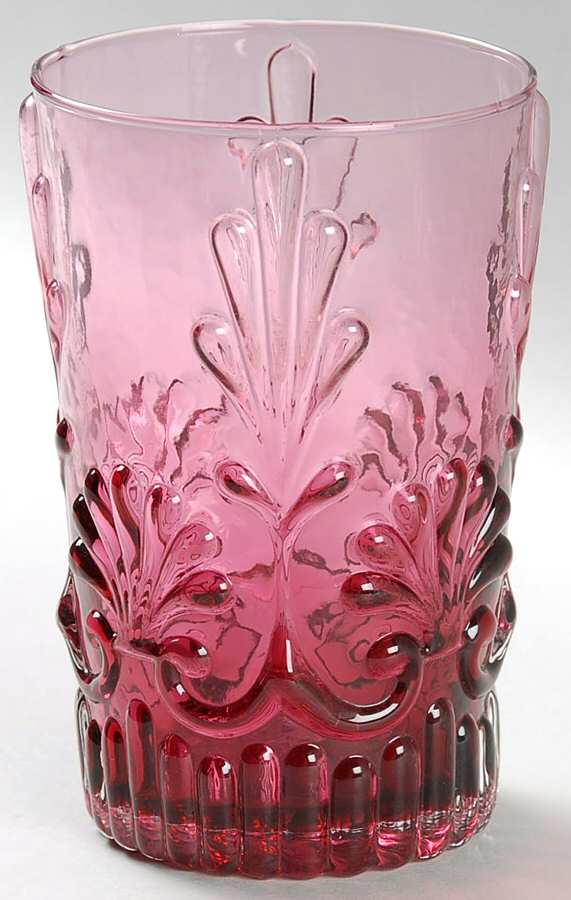 Adams Cranberry 10 Oz Flat Tumbler by Pilgrim Glass-1