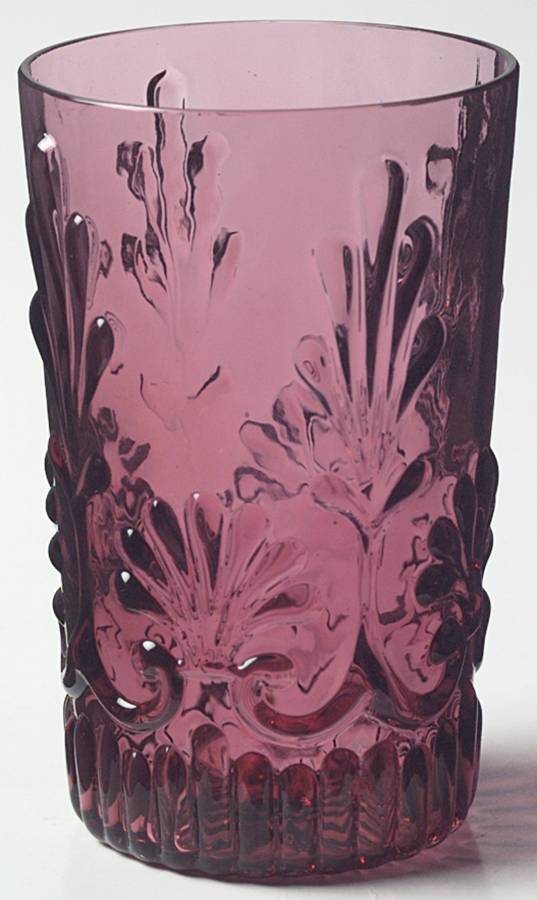Adams Cranberry 12 Oz Flat Tumbler by Pilgrim Glass-1