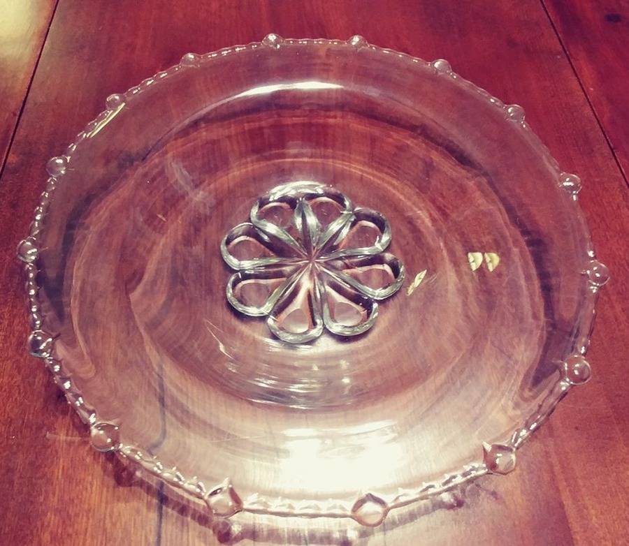 Vermilion Clear 12" Flared Bowl by Paden City-1