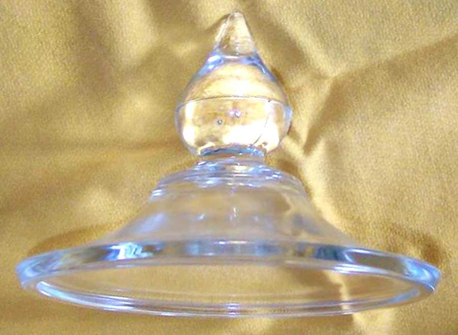 Vermilion Clear Lid for Candy Dish by Paden City-1