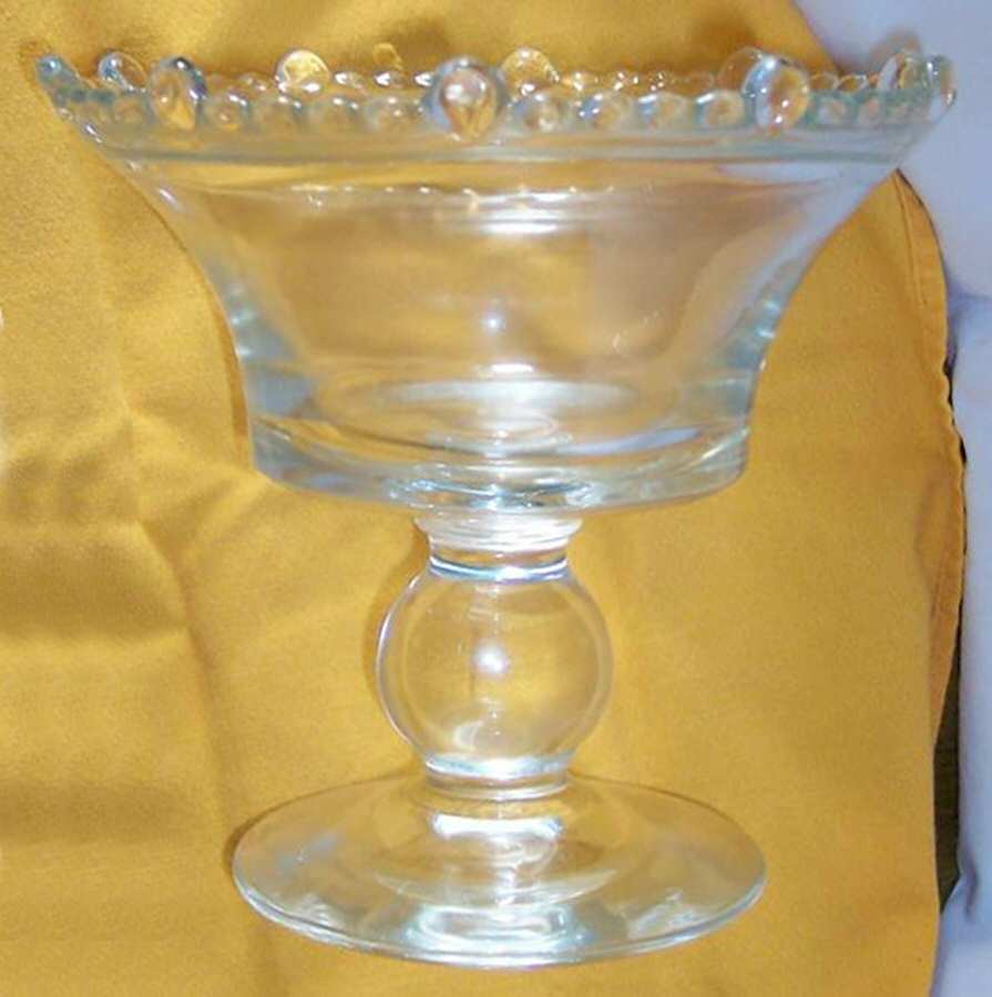 Vermilion Clear Candy Dish No Lid by Paden City-1