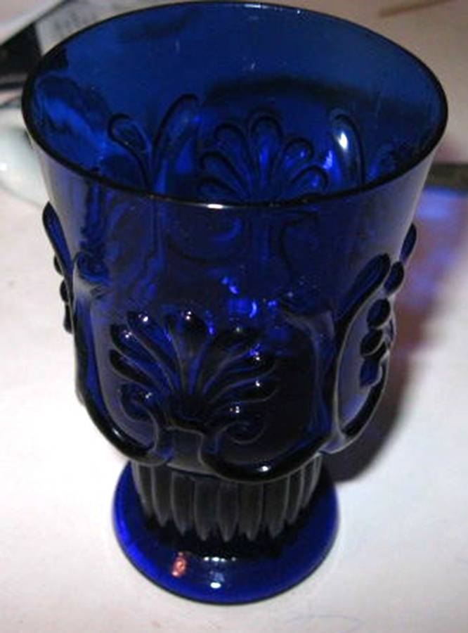 Adams Cobalt Juice Glass by Pilgrim Glass-1