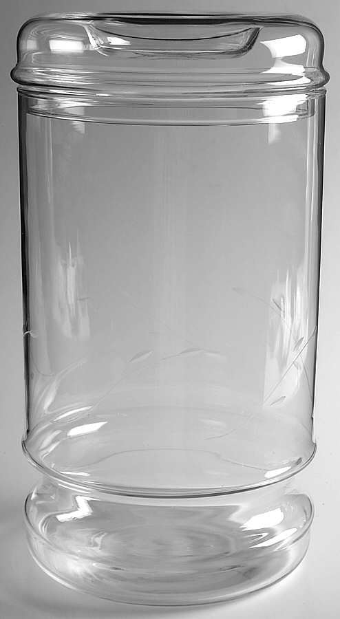 Crystal Casuals 10" Storage Jar & Lid by Princess House-1